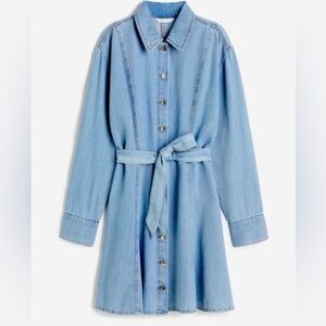 H&M Light Blue Denim Shirt Dress